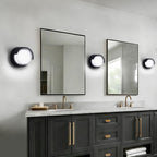 Modern Round Black LED Outdoor Wall Light 12W 120V 6000K Whitelight Waterproof - Image 5