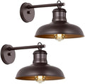 Bosceos 2-Pack Brown Wall Sconces, Farmhouse Exterior Barn Light Fixtures by BestChoiceforYourLife