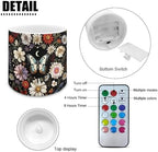 4 PCS Flameless LED Candle with 4H 8H Timer Remote Retro Butterfly Moon Flower Electric Pillar Candle with Color Changing Control for Room Fall Wedding Christmas Decorations - Image 6
