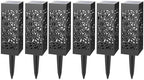 6pcs Solar Stake Lights Outdoor Waterproof Solar Ground Plug Lights Warm White LED Garden Pathway Lighting for Yard and Courtyard by DIYEAH