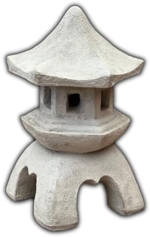 Oriental Lantern Outdoor Statue Concrete Pagoda Japanese Sculpture Asian Stone Ornament Lawn Figurine Yard Cement Statuary Zen Garden Oriental Set Decoration by Unknown