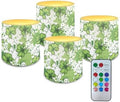 Flickering Flameless Candles with Remote and Timer Battery Operated Candles for St Patrick's Day Shamrocks LED Pillar Tea Lights for Patio Porch Banquet Home Decorations by Merkmak