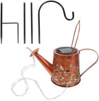 BESTonZON Solar Watering Can Lamp with S-Hook and Stake, Butterfly Projection Outdoor Kettle Solar Light for Garden Patio Yard Landscape Lighting by BESTonZON