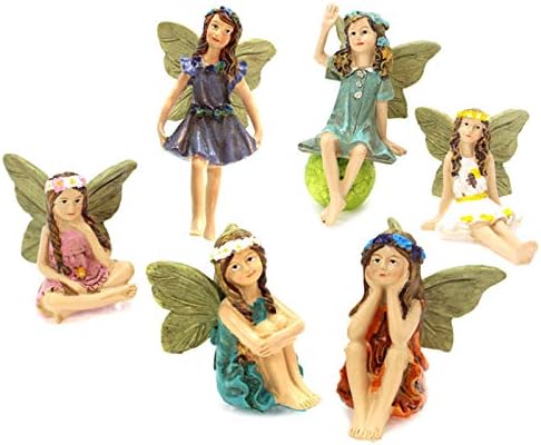 TRUSTTWO 6pcs Miniature Fairies Figurines Accessories Compatible with Outdoor Deco Mini Fairies - Garden Outdoor Ornaments Decor Statue Accessories The New - Image 5