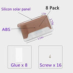 8 Pcs Solar Deck Lights Outdoor, Solar Step Light LED Waterproof Lighting for Outdoor Deck, Patio, Stairs, Yard, Path and Driveway - Image 2
