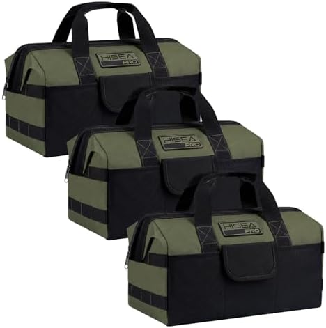 HISEA 3 Pack Heavy Duty Tool Bag, 16-Inch Waterproof Tools Organizer Tote by HISEA