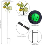 Garden Decor for Outside,3 Pcs Luminous Insect Garden Decorative Stakes,Glow in The Dark Bee Lights Metal Yard Art,Waterproof Outdoor Spring Lawn Patio Pathway Decoration for Mom,Women,Grandma - Image 3