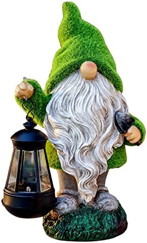 TERESA'S COLLECTIONS Gnome Garden Decor, Resin Decoration with Solar Lights by TERESASCOLLECTIONS