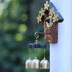 Wind Chimes Indoor Outdoor Copper Bird Nest Wind Chimes Antique House Decoration Wind Chimes Luxurious Retro Wall Hanging Decoration Hanging Ornament(C) - Image 3