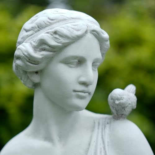 Outdoor Nymph Statues, 32Inch Garden Goddess Sculptures, Greek Mythology Roman Decor, Large Statues for Patio Yard Lawn Porch, Grey (Nymph-Grey) - Image 2