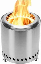 Portable Tabletop Fire Pit with Carry Bag, 360° Low-Smoke Stainless Steel Fire Bowl, Foldable Legs & Easy Clean for Camping,Beach, Bonfire Pits for Outdoor Ambiance(18cm) by Unknown