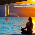 Gold Metal Wind Chimes Outdoor Large, Elegant Aluminum Tubes with Deep Tone, Modern Decorative Hanging Wind Chime for Garden Patio Porch Balcony Yard Home Decor - Image 5