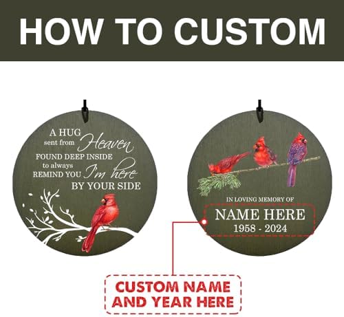 Personalized Memorial Wind Chimes Cardinal Sympathy Gifts - Image 2