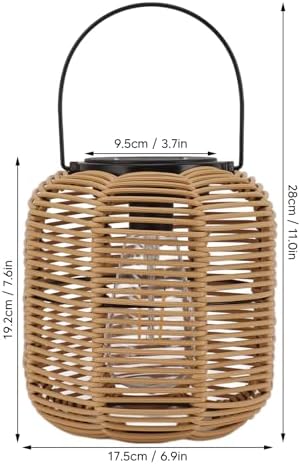 Solar Lantern Outdoor Hanging Solar Powered Decorative Rattan Lamp for Table Patio Garden Yard Porch Tungsten Desktop Tree Trail Home Decoration - Image 2