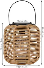Solar Lantern Outdoor Hanging Solar Powered Decorative Rattan Lamp for Table Patio Garden Yard Porch Tungsten Desktop Tree Trail Home Decoration - Image 2