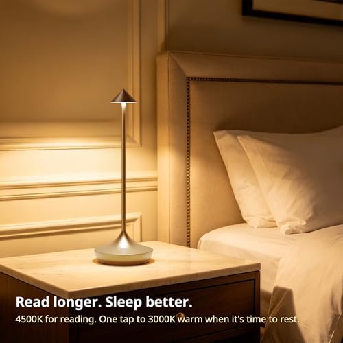 Cordless Rechargeable Table Lamp, Long-Lasting 60-Hr Battery, Dimmable LED - Image 3