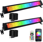 2Pack 50W RGB LED Light Bars with APP/Remote Control/16 Millions Colors by Bosite