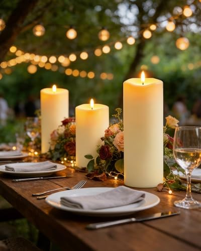10" x 5" Large Outdoor Candles with Timer Waterproof Flickering Candles - Image 5