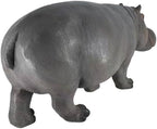 12.6'' Weather Resistant Hippopotamus Garden Statue, Realistic Resin Hippo Wildlife Sculpture, Outdoor Decor for Lawn, Yard, Patio & Pond Landscaping - Image 7