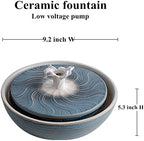 Ceramic Tabletop Water Fountain Feature for Indoor and Outdoor Home Decoration Table Desktop Office (Blue) - Image 2
