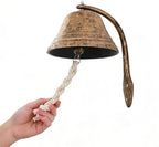 Cast Iron Hanging Dinner Bell with Outdoor Mount for Door Wall(L) by Homelavie