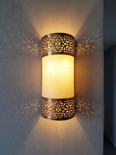 Moroccan Brass Wall Lamp Sconce Home Decor, Handmade Lighting Copper Metal Lights Turkish Lamp, Ramadan Candle Lantern, Candle Holder, Indoor Outdoor, Patio, Porch, Shelf, Garden (Symmetry) - Image 3