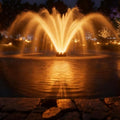 Pond Fountain Aerator with Lights, 1 HP with Dynamic RGB Lighting, Adjustable Modes, Digital Timer, for Large Ponds, Lakes & Outdoor Water Features, 15,000 GPH, 750W 110V, 100FT Cord by cakuuma