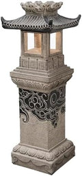 Solar Powered Pagoda Zen Garden Statue Japanese Garden Decor Water-Resistant Outdoor Lantern for Patio, Lawn, and Porch(120cm/47.2") by Unknown
