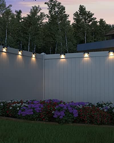 JACKYLED 16 Pack, Step Lights Waterproof LED Solar Power Outdoor Fence Light for Deck Stair Railing, Outside Lighting for Wall Garden Backyard Patio Balcony Decor - Image 6
