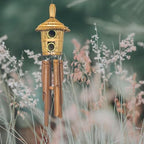 Bellaa Bamboo Wind Chimes with Bird House - 38" Handmade Japanese Style Wooden Windchime for Outdoor Garden Patio Decor - Deep Tone Musical Gift - Image 3