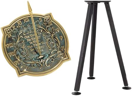 Happiness Sundial Solid Brass Verdigris Highlights with Stand by Unknown
