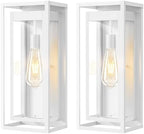 19" Large Outdoor Wall Light Fixtures, White Porch Light, 2 Pack by Slypadan