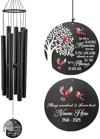 Personalized Sympathy Wind Chimes Outdoor Deep Tone, Memorial Wind Chime for the Loss of a Loved One, in Loving Memory Wind Chime, Bereavement Gift/Memorial Gift for Condolence by ExtrabilyOfficial