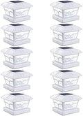 SIEDiNLAR Solar Post Cap Lights Outdoor 2 Modes, 10 Pack, White, Warm/White by Siedinlar