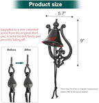 Sungmor Cast Iron Wall Bell, Vintage Rustic Dinner Bell with Rope - Image 4