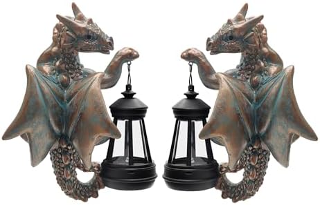 Goodeco Dragon Tree Hugger Solar Lantern Garden Statue 2-Pack by Goodeco
