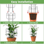 8 Pack Trellis for Climbing Plants Indoor, Expandable Heavy-Duty Metal Trellis for Potted Plants Outdoor, Flowers Vine Ivy, Sturdy Houseplant Pothos Plant Climber Support - Image 5