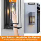 18In Outdoor Wall Lights, Black Front Door Light Fixture 2-Pack - Image 4