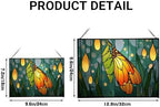 Butterfly Emerging from Chrysalis Rectangular Stained Glass Suncatcher – Hanging Window Panel with Animal & Nature Scene – Vibrant Glass Art Gift for Wildlife, Fantasy, Nature Lovers M4eGGH - Image 4