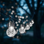 Solar Hanging Lights,Cracked Glass Globes Outdoor Waterproof Decorative Garden Lanterns Outside Trees Ornaments for Balcony Backyard Yard Decor Women Mom Grandma Gifts 8 Pack (Cold White) - Image 2