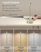 Cordless Table Lamps Rechargeable 6000mAh Battery Operated LED Desk Lamp - Image 3