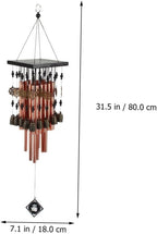 Mikikit 1pc Elegant Bronze Copper Bell Wind Chime for Home and Outdoor Decoration Multi-Tube Design for Patio Garden and Balcony Ornaments - Image 2