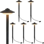 6 Pack Low Voltage Pathway Lights LED Garden Lights Warm White by MULANDI