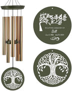 Personalized Memorial Tree of Life 30"/36" Wind Chimes by Astarin