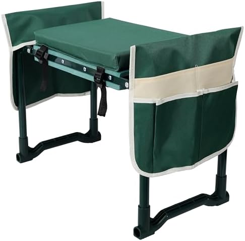 Garden Kneeler and Seat Bench with 2 Free Tool Pouch, Foldable Stool, EVA Foam Pad, with an Extra Soft Wider Cushion, and Large Tool Bag for Gardeninng Lovers - Image 6