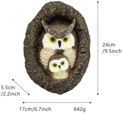 Garden Statues Tree Face Decor Owl Tree Hugger Whimsical Tree Sculpture Garden Statues Outdoor Yard Art Decorations Yard Ornaments Decor - Image 2