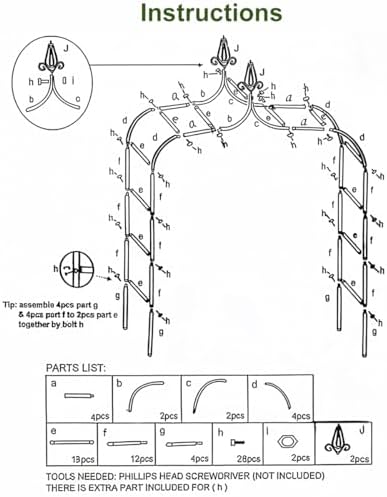 Thick Gothic Pointed Metal Garden Arch Rust-Proof for Climbing Vines Roses - Image 7
