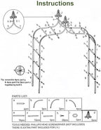Thick Gothic Pointed Metal Garden Arch Rust-Proof for Climbing Vines Roses - Image 7