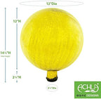 Achla Designs 12-Inch Crackle Gazing Globe Ball, Lemon Drop - Image 5