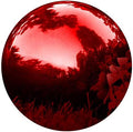 10 in Gazing Ball,Red Stainless Steel Mirror Globe,Polished Reflective Smooth Garden Sphere,for Garden Home Decoration with Colorful Shiny Addition by AGANS